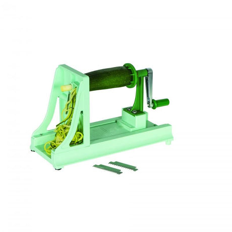 Benriner No 5 Turning Slicer with 4mm blade, perfect for precision slicing fruits and vegetables into noodles and garnishes.