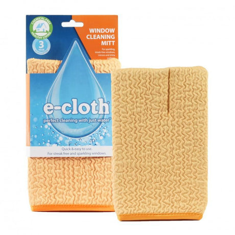 E-Cloth Window Cleaning Mitt: eco-friendly, streak-free cleaning for windows and surfaces using just water, one-size-fits-all design.