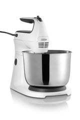 White Combo Pro Mixer - MIXMASTER® by Sunbeam, versatile hand and stand mixer with stainless steel attachments and 3.8L bowl.