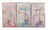 Vibrant unicorn-themed mini decorations in a box of 24, perfect for enchanting parties and creative crafts.