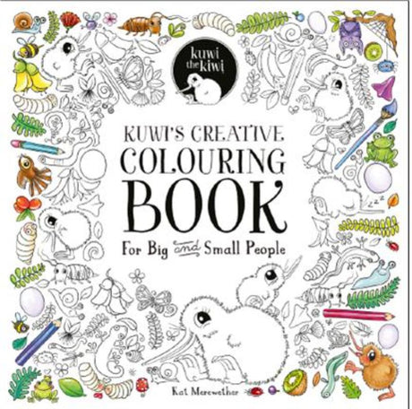 Kuwis Creative Colouring Book features intricate illustrations for families to enjoy creative coloring adventures together.