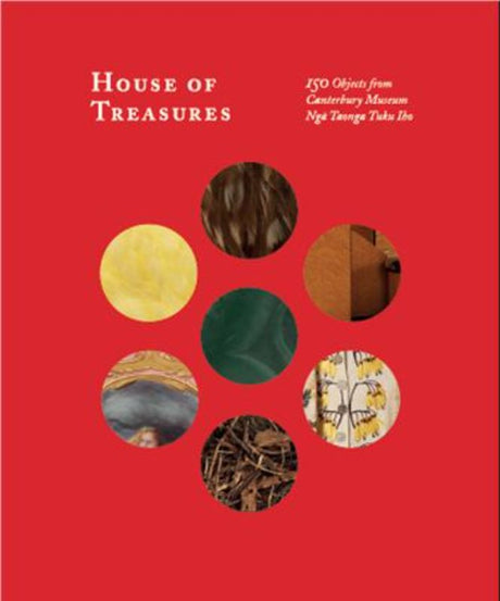 Hardback book celebrating 150 years of Canterbury Museum with 348 pages of diverse historical treasures and rich cultural narratives.