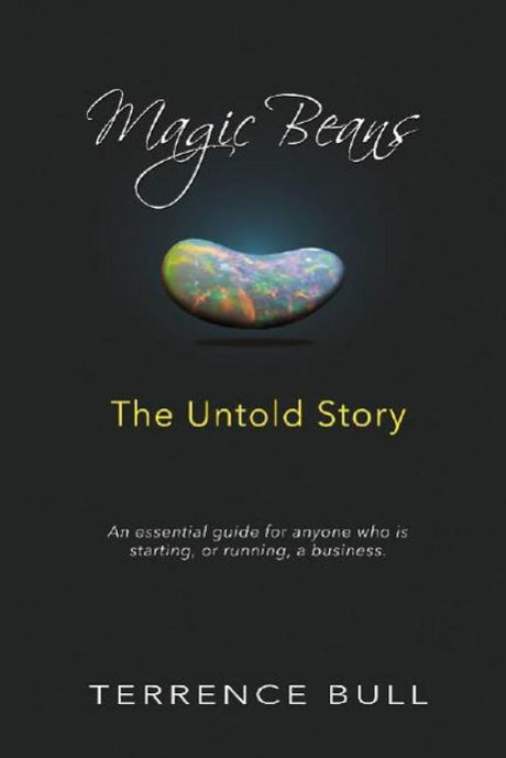 Cover of *Magic Beans: The Untold Story*, showcasing Jack's transformative journey in entrepreneurship with magical seeds.