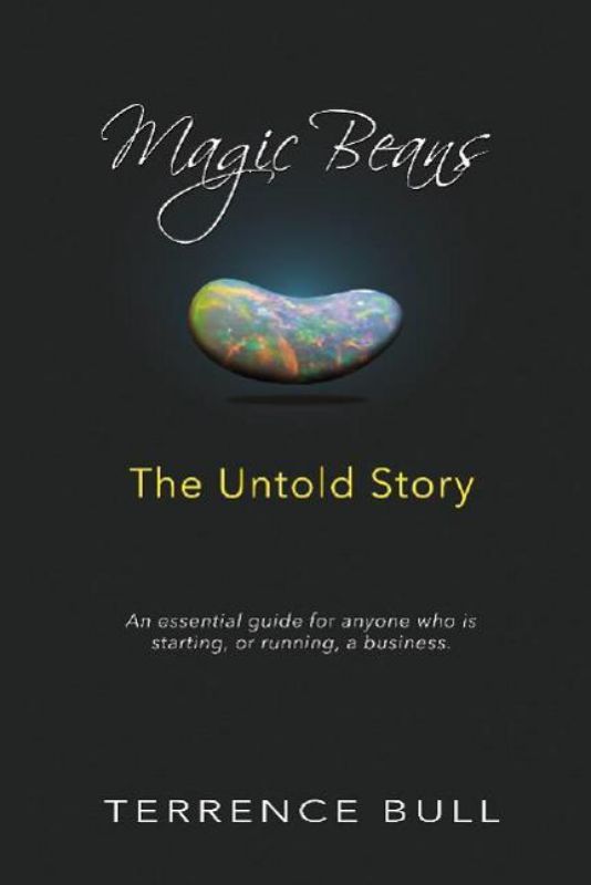Cover of *Magic Beans: The Untold Story*, showcasing Jack's transformative journey in entrepreneurship with magical seeds.