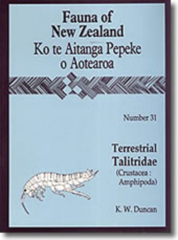 Cover of "FAUNA 31 - TER. TALITRIDAE," a detailed guide to New Zealand's amphipods with illustrations and ecological insights.