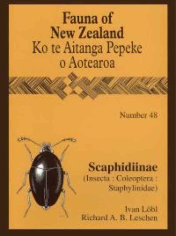 Illustrated paperback book exploring New Zealand's unique Scaphidiine beetles with expert insights and species identification keys.