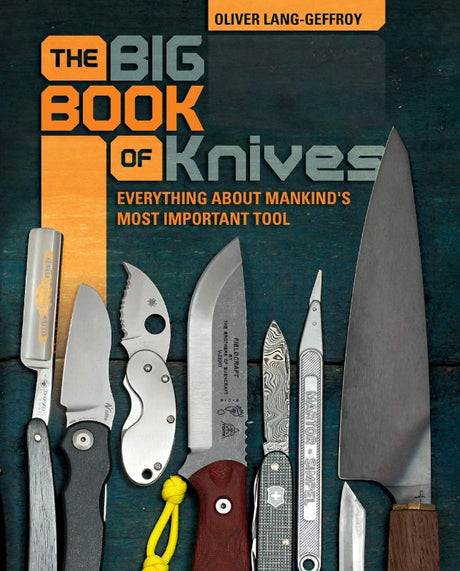 Detailed guide on knife varieties and features in a hardback format, perfect for culinary enthusiasts and professionals.