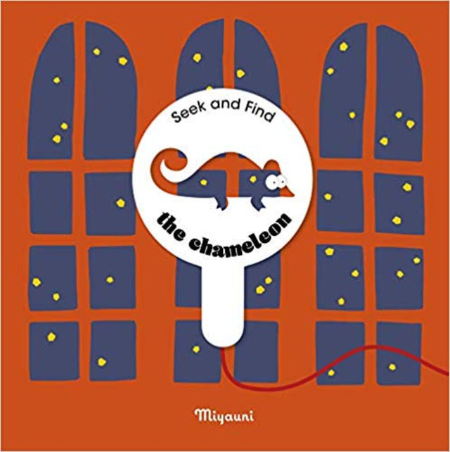 Colorful hardcover seek-and-find book featuring chameleons, engaging observation skills, and vibrant patterned images.