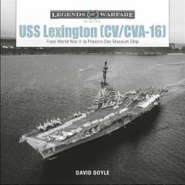 Hardback book featuring over 200 photos detailing the USS Lexington's historic role in WWII and naval aviation.