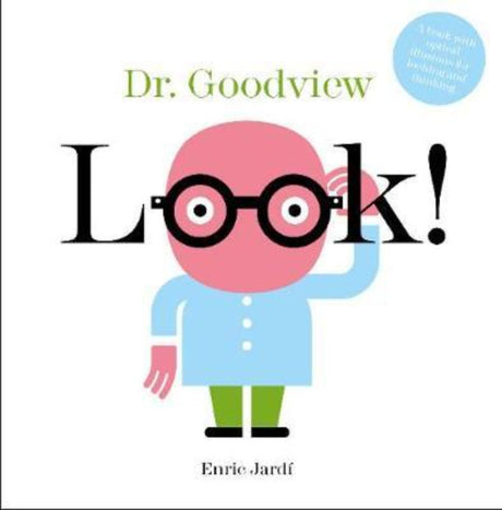 Hardback book "Look Dr Goodview" by Enric Jardi featuring 44 pages of captivating optical illusions for educational fun.