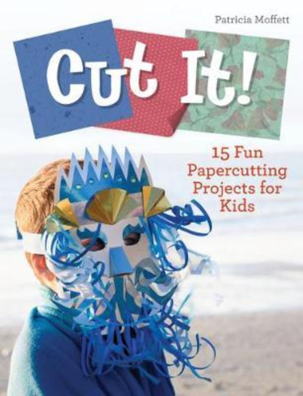 Colorful hardback book 'Cut It' featuring 15 engaging paper cutting projects designed to inspire creativity in kids.
