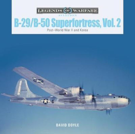 Hardback book cover of B-29/B-50 Superfortress Vol. 2, detailing iconic bombers with stunning global photographs.