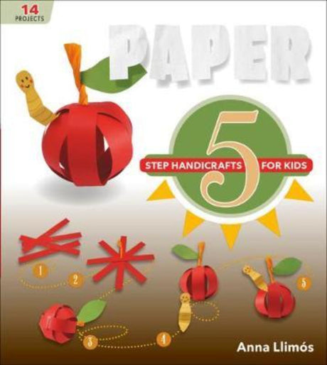 Creative guide featuring 14 paper crafts for kids, including bowls, baskets, and puppets, enhancing fine motor skills and fun.