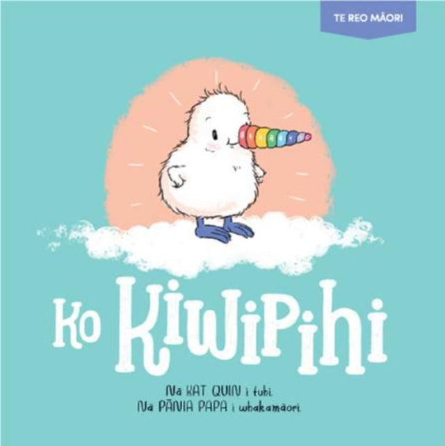Children's book "Ko Kiwipihi" featuring whimsical illustrations celebrating uniqueness and diversity in a fun, engaging story.
