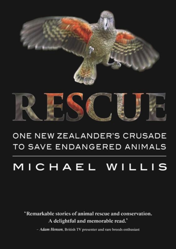 Cover of "Rescue" by Michael Willis, a paperback on animal conservation adventures and endangered species.
