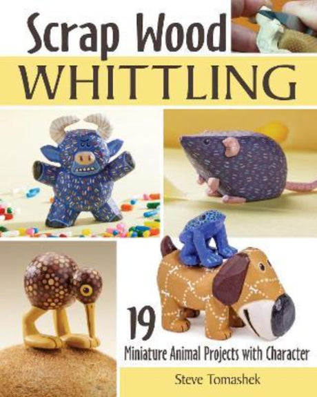 Guided wood carving book featuring projects from simple animals to intricate dioramas, perfect for beginners and seasoned carvers.