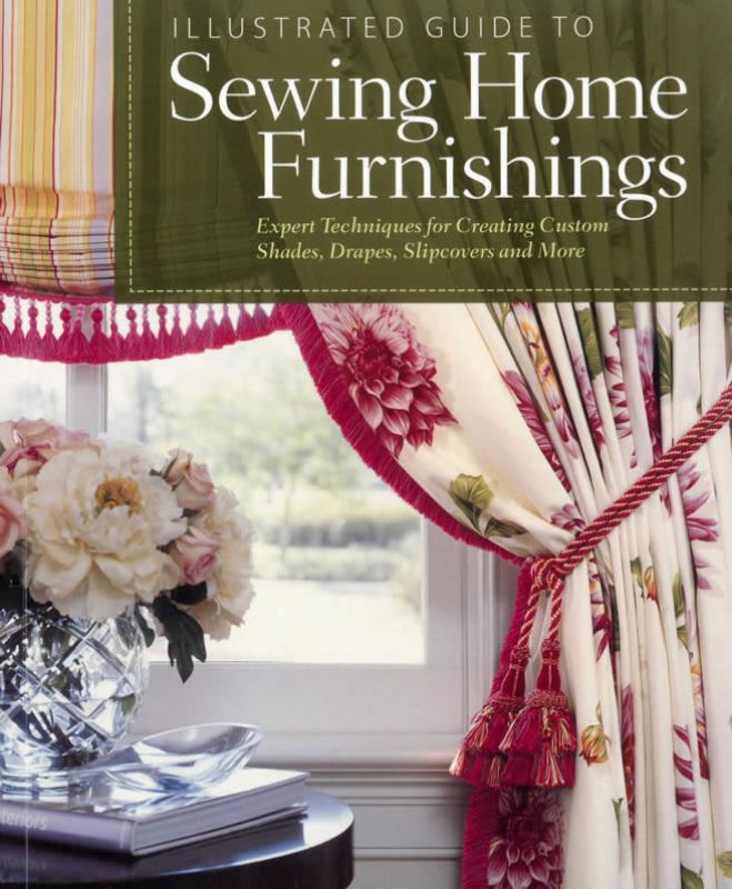 Illustrated guide for DIY home furnishings, featuring 200+ diagrams and expert techniques for sewing curtains, cushions, and more.