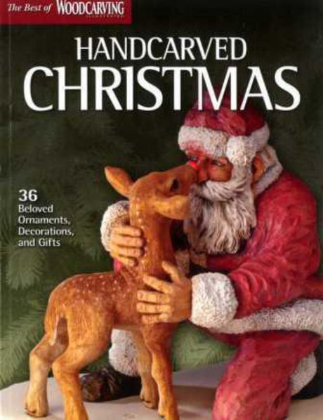 Handcarved Christmas guide showcasing woodcarving projects for holiday decorations and gifts, perfect for all skill levels.