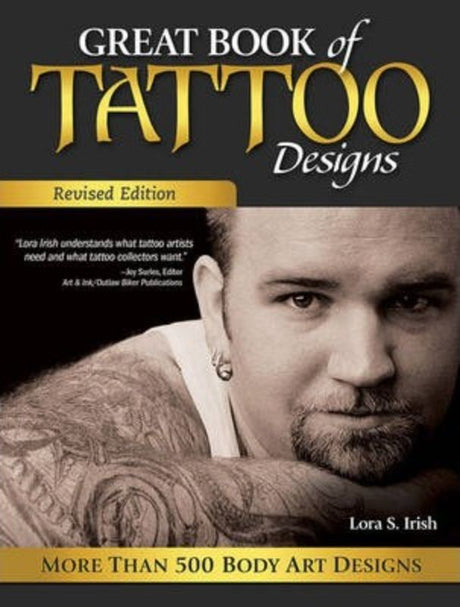 Detailed paperback featuring over 500 unique tattoo designs, including floral, gothic, and mythical motifs for inspiration.