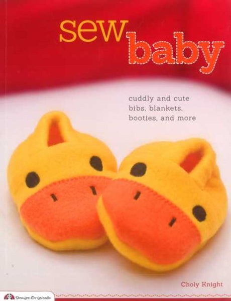 Paperback sewing guide for baby's essentials with 18 kawaii projects, featuring step-by-step instructions and vibrant photos.