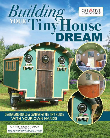 Comprehensive guide for building a tiny house on wheels, featuring 380+ color photos and step-by-step instructions.