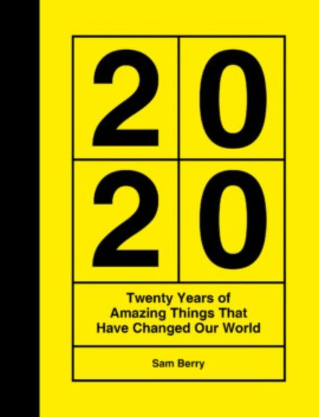 Trivia book "2020: A Year in Review" featuring key events, discoveries, and illustrations from the past two decades.