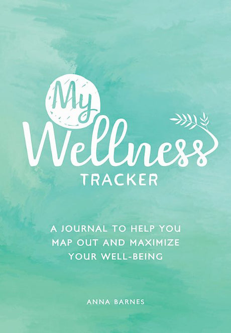 A paperback wellness journal for tracking health, sleep, and exercise, featuring creative activities for self-care and growth.