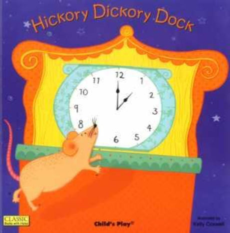 Whimsical hardcover children's book with interactive holes, teaching time-telling through charming animals and vibrant illustrations.
