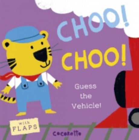 Hardback children's book with lift-the-flap features, vibrant vehicle illustrations, fostering guessing and memory skills.