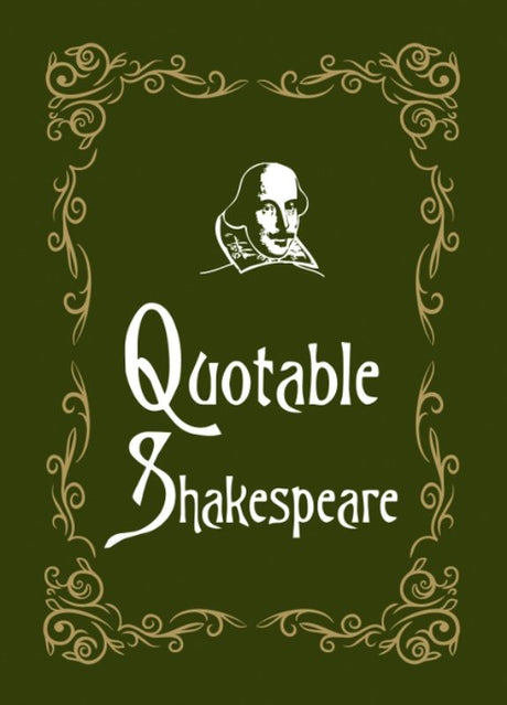 Hardback collection of Shakespeare's insightful quotes, perfect for literature lovers, measuring 101 x 136 mm.