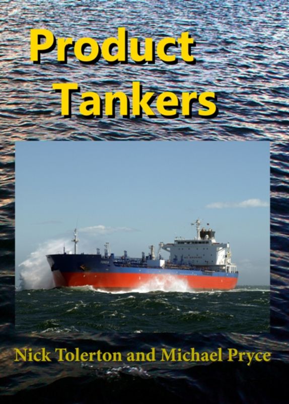 A hardback book titled 'Product Tankers' featuring over 350 illustrations detailing New Zealand's maritime history.
