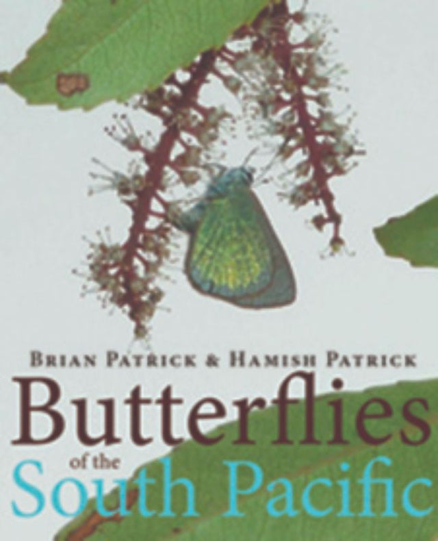 Cover of "Butterflies of the South Pacific," showcasing diverse butterfly species and stunning island landscapes.