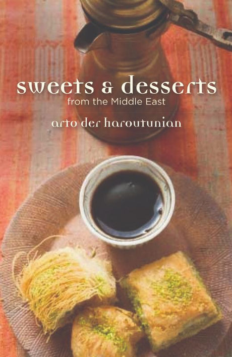 Middle Eastern desserts cookbook featuring baklava, halva, biscuits, and exotic treats for culinary enthusiasts.