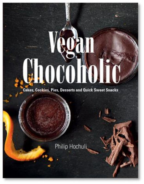 A beautifully designed hardback cookbook filled with 128 vegan dessert recipes, tailored for chocoholics and dietary needs.