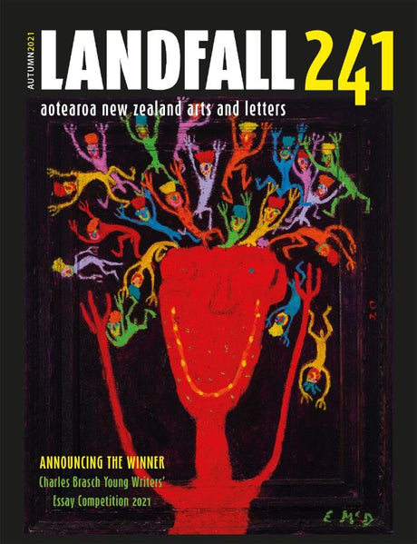 Cover of 'Landfall 241', a New Zealand literature collection, showcasing diverse narratives and artistic contributions.