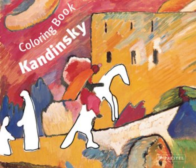 Colouring Book Kandinsky for kids, featuring 32 pages of vibrant designs inspired by abstract art for creative expression.