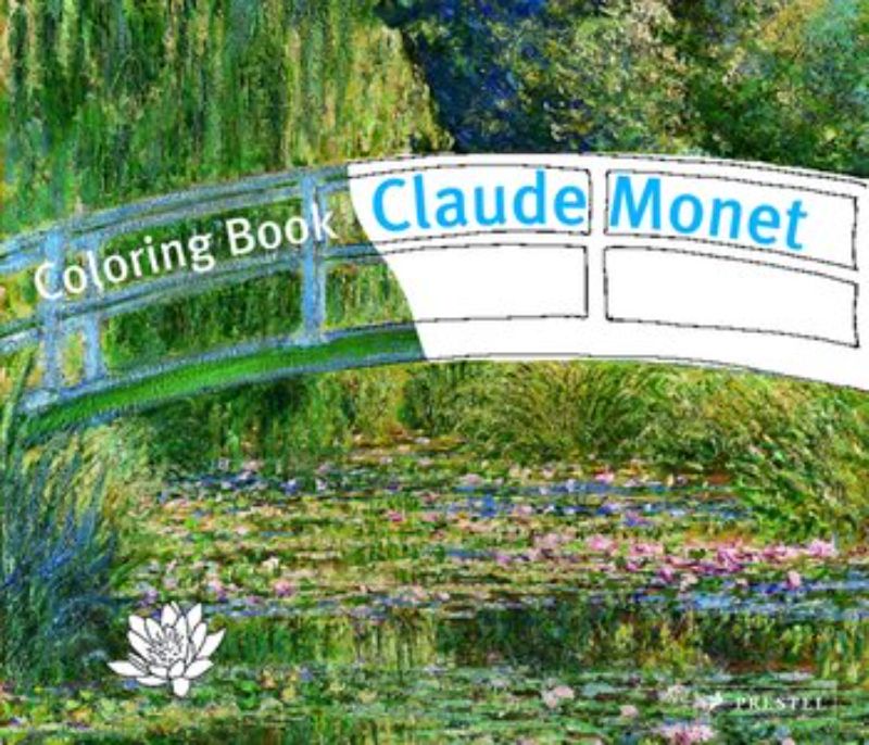 Colouring book for kids featuring Claude Monet's masterpieces, encouraging creativity and fine motor skill development.