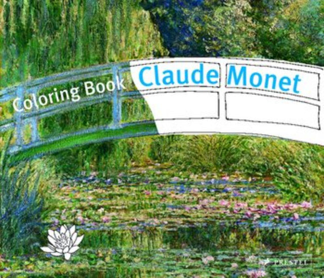 Colouring book for kids featuring Claude Monet's masterpieces, encouraging creativity and fine motor skill development.