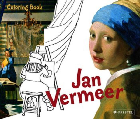 Colouring Book Vermeer: A 32-page paperback for kids to creatively engage with Vermeer's iconic art through coloring.