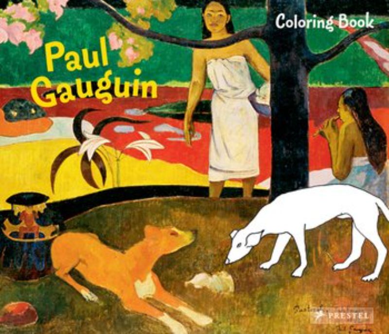Coloring book featuring simplified Gauguin masterpieces for children to creatively explore art and develop fine motor skills.