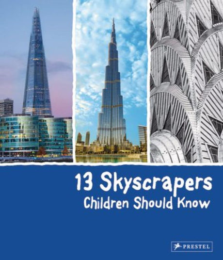 "Colorful hardback book showcasing iconic skyscrapers worldwide, engaging young readers with architecture and urban design."
