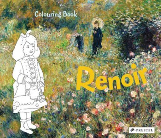 Coloring Book featuring Renoir's masterpieces for young artists with spacious illustrations and a fun, creative design.