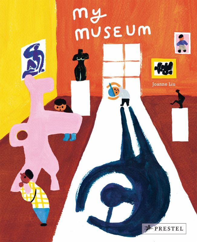 A whimsical hardback children's book showcasing art as seen through a child's imaginative exploration in a museum setting.