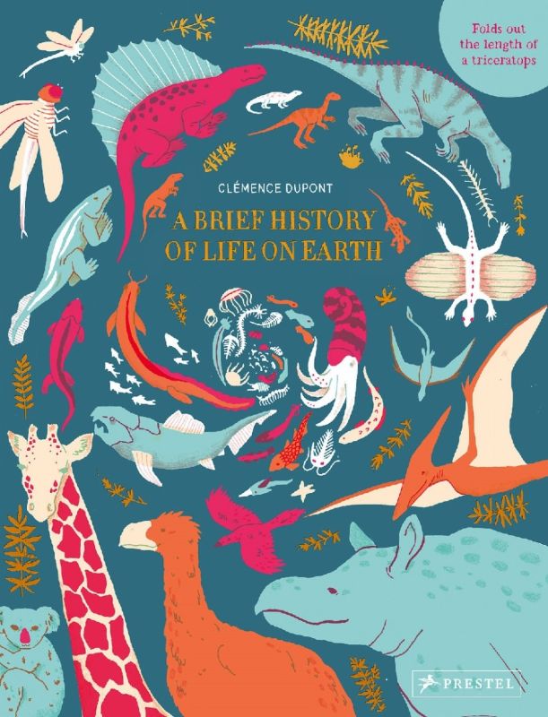 Vibrantly illustrated hardback book showcasing Earth's 4.6 billion-year evolutionary history in an accordion-style format.