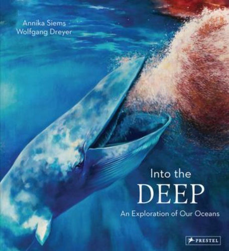 Hardback book "Into the Deep" with vibrant illustrations exploring the mysteries of the ocean and marine life.