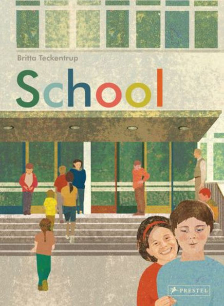A hardback book illustrating vibrant school life, featuring diverse emotions and experiences in beautiful artwork.