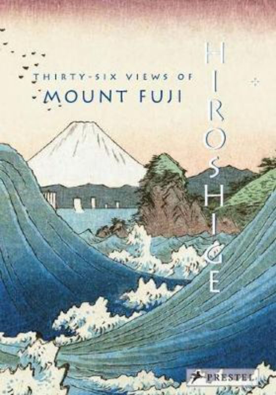 Exquisite hardback art book showcasing Hiroshige's 36 views of Mount Fuji, featuring vibrant woodblock prints and rich cultural detail.