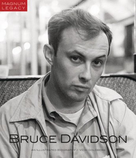 "Hardcover book, 'Bruce Davidson Magnum Legacy', showcasing iconic photography and life's narrative by Bruce Davidson, 192 pages."