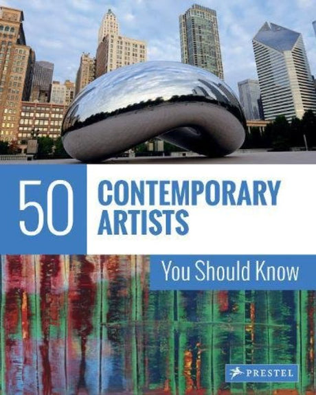 A vibrant art book featuring profiles of 50 influential contemporary artists, showcasing their unique contributions and iconic works.