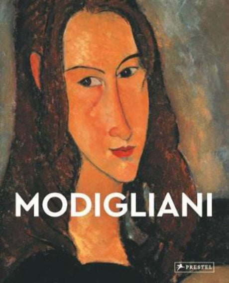 Coffee table book "Modigliani - Masters of Art," showcasing full-page illustrations of the artist's iconic nudes and portraits.